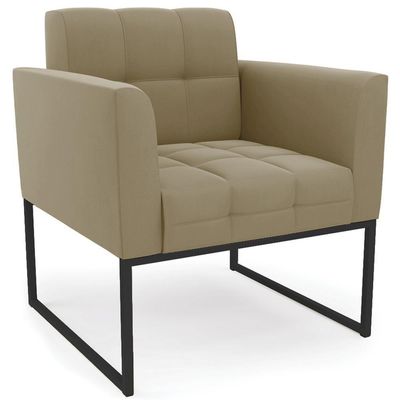 Poltrona Base Industrial Preto Kit 2 Ana Suede Marrom Rt - Ibiza