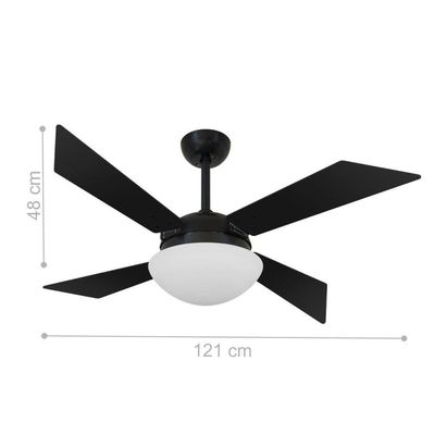 Ventilador De Teto Tecno Preto 220V 220V