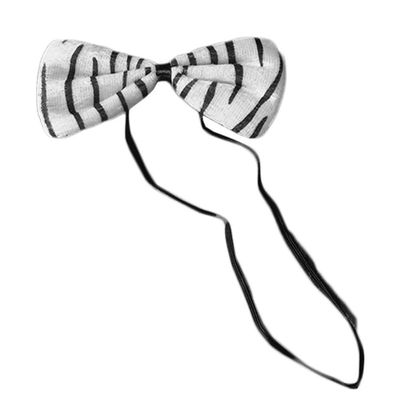 Kit Tigresa Preto E Branco Com Tiara Gravata E Rabo