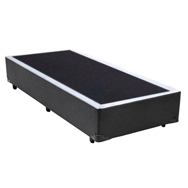Cama Box Solteiro Sintético Serene Cinza 88x188x40