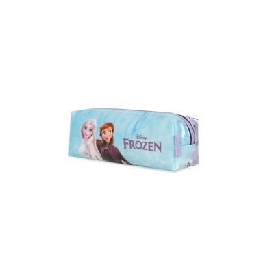 Estojo Escolar Feminino Pequeno Frozen Elsa e Anna U / Lilas