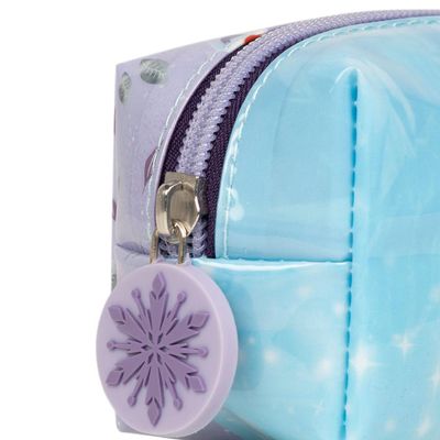Estojo Escolar Feminino Pequeno Frozen Elsa e Anna U / Lilas