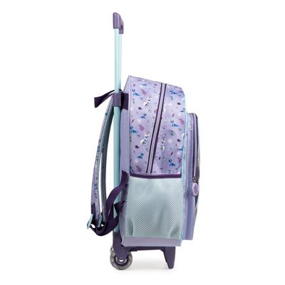 Mochila de Rodinha Infantil Feminina Frozen Elsa e Anna U / Lilas