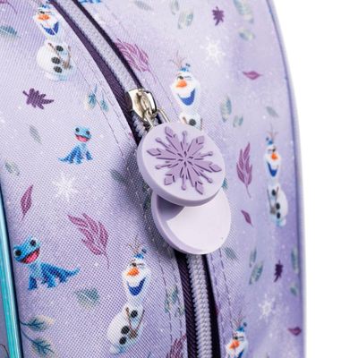 Mochila de Rodinha Infantil Feminina Frozen Elsa e Anna U / Lilas