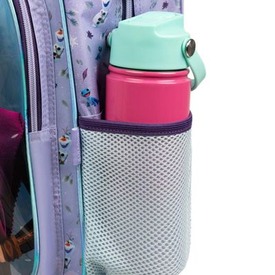 Mochila de Rodinha Infantil Feminina Frozen Elsa e Anna U / Lilas