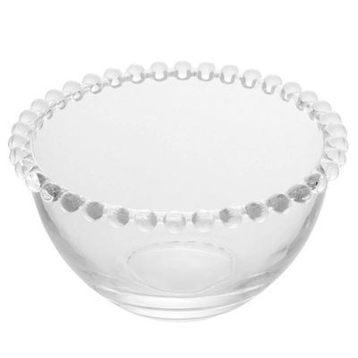 Kit 4 Bowls de Vidro Cristal Wolff Pearl 400ml Tigelas Servir Doces Sobremesas Frutas