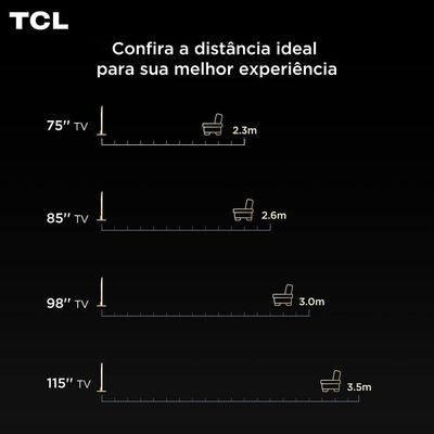 Smart TV 75 TCL QLED 4K Ultra HD 75P7K Preto / Bivolt