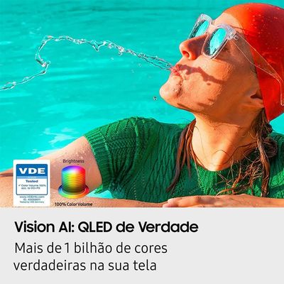 Smart TV QLED 85 4K Samsung QN85Q7FAAGXZD Preto / Bivolt