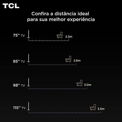 Smart TV 75 TCL QLED 4K Ultra HD 75P7K Preto / Bivolt