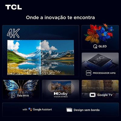 Smart TV 75 TCL QLED 4K Ultra HD 75P7K Preto / Bivolt