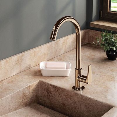 Torneira Lavatório De Mesa Bica Alta Lorenjoy Lorenzetti - 1195 R32 - Rose Gold