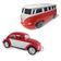 Kit Carrinho De Controle Remoto Fusca E Perua Clássicos Vermelho