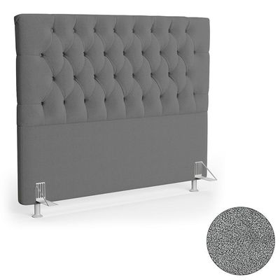 Cabeceira Casal King Cama 195cm Cristal C16 Boucle Cinza - Mpozenato