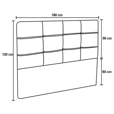 Cabeceira Cama 160cm Esmeralda Sintético J02 Bege - Mpozenato