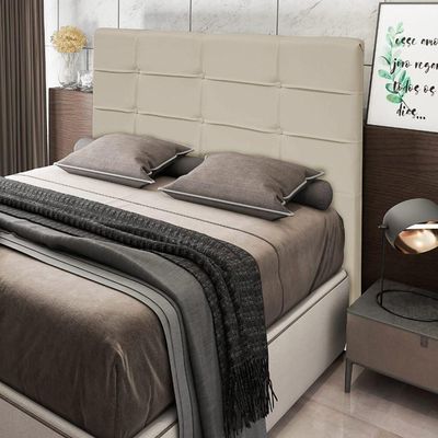 Cabeceira Cama 160cm Esmeralda Sintético J02 Bege - Mpozenato