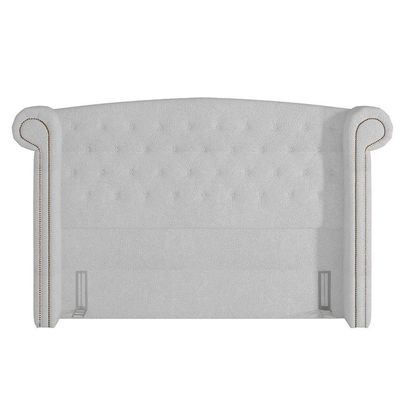 Cabeceira Cama Casal 140cm Provença P02 Bouclé Branco - Mpozenato