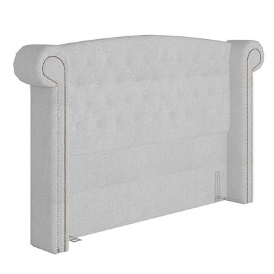 Cabeceira Cama Casal 140cm Provença P02 Bouclé Branco - Mpozenato