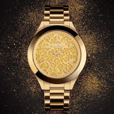 Relógio Euro Feminino Glitz Dourado - Eu2036ytv-4d Eu2036ytv-4d