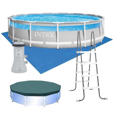 Piscina Estrutural Circular Clearview Completa Litros 110v Intex
