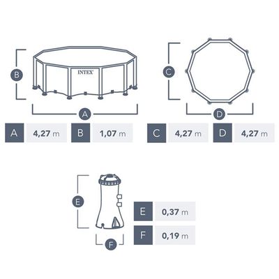 Piscina Estrutural Circular Clearview Completa Litros 110v Intex