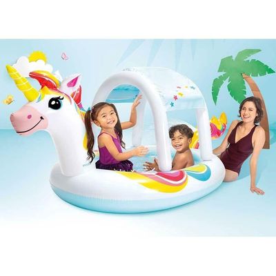 Piscina Infantil Spray Unicórnio Cobertura Removível 130l - Intex