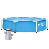 Piscina Estrutural Metal Galvanizado Litros Com Bomba Filtrante 110v Intex