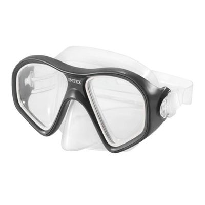Máscara De Mergulho Policarbonato Reef Rider Preta Piscina Mar - Intex