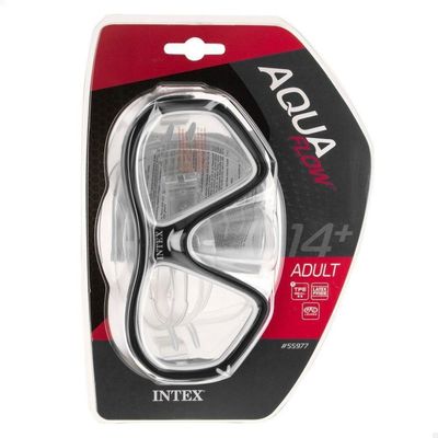 Máscara De Mergulho Policarbonato Reef Rider Preta Piscina Mar - Intex