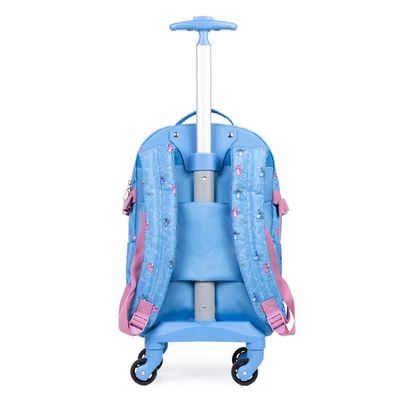 Mochila de Rodinha Infantil Feminina Stitch e Angel Azul U / Azul