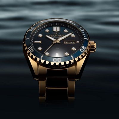 Relógio Technos Masculino Automático Dourado - 8205oz/1a Relógio Technos Masculino Acqua Dourado - 8205oz/1a