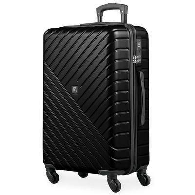 Mala Média 23 Kg ABS 4 Rodas 26" Detroit Preta M / Preto