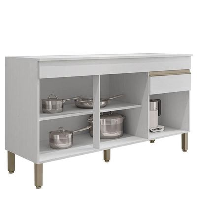 Balcão Gabinete Para Pia Com Tampo 150cm Lina K02 Supremo - Mpozenato