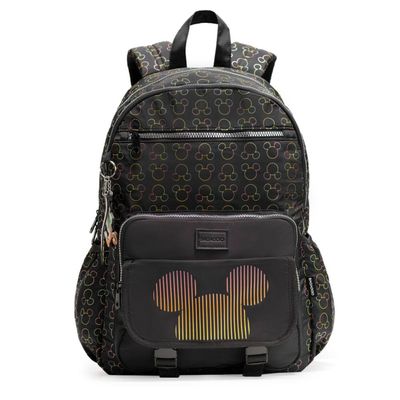 Mochila Escolar Feminina Juvenil Mickey Preta U / Preto