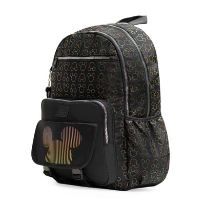 Mochila Escolar Feminina Juvenil Mickey Preta U / Preto