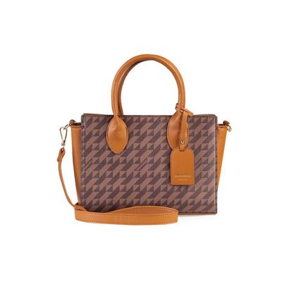 Bolsa de Mão Feminina Média Monograma BG Marrom M / Marrom