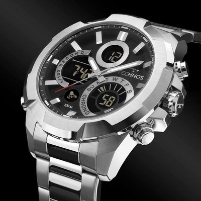 Relogio Technos Masculino Digitech Prata - W23721aac/1p Relogio Technos Masculino Ts Digitech Prata - W23721aac/1p