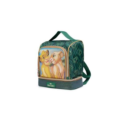 Lancheira Térmica Infantil Masculina Rei Leão Simba e Nala Verde Escuro U / Verde