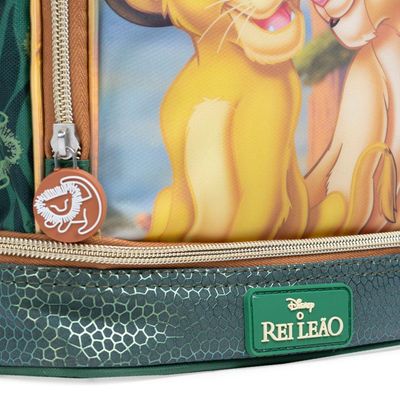 Lancheira Térmica Infantil Masculina Rei Leão Simba e Nala Verde Escuro U / Verde