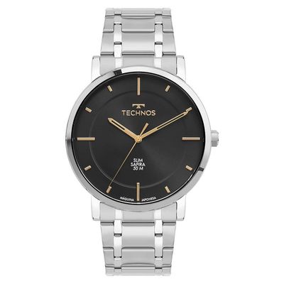 Relógio Technos Masculino Slim Prata - Gl32ay-1p Gl32ay-1p