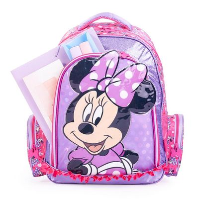 Mochila Escolar Feminina Disney Minnie II Rosa U / Rosa