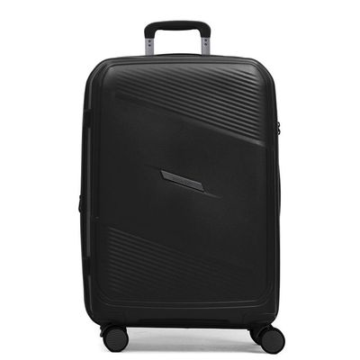 Mala Média 23 Kg Polipropileno 4 Rodas Seul Preta M / Preto