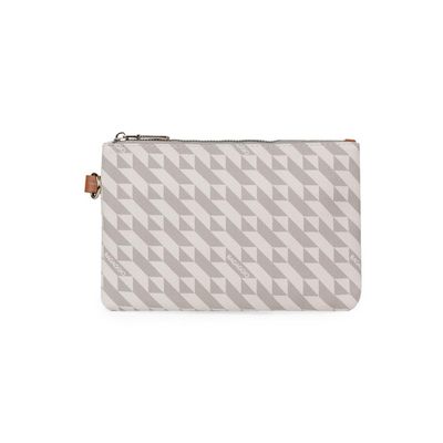 Necessaire de Viagem Feminina com Alça Monograma BG Bege P / Bege