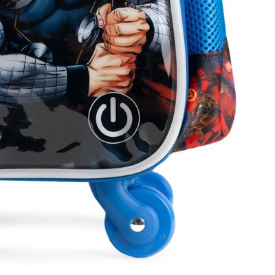 Mochila de 4 Rodinhas Infantil Masculina Vingadores Preta U / Preto