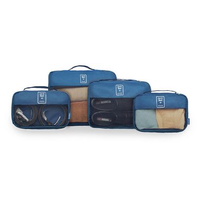 Kit Organizador de Mala 4 Peças Azul U / Azul