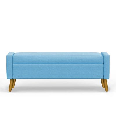 Recamier Bau Londres 1,60m Suede Azul Turquesa - Clique Decor