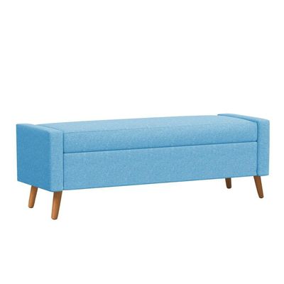 Recamier Bau Londres 1,60m Suede Azul Turquesa - Clique Decor
