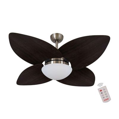 Ventilador De Teto Bronze 4 Pás Tabaco 220v C/ Controle 220V