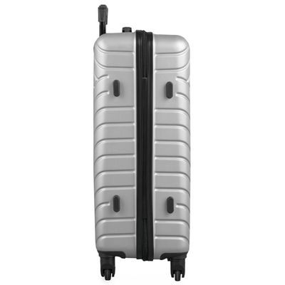 Mala Média 23 Kg ABS 4 Rodas 26" Detroit Prata M / Prata