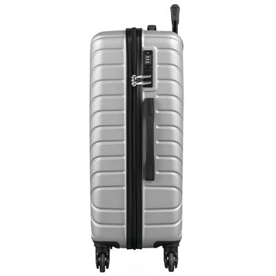 Mala Média 23 Kg ABS 4 Rodas 26" Detroit Prata M / Prata