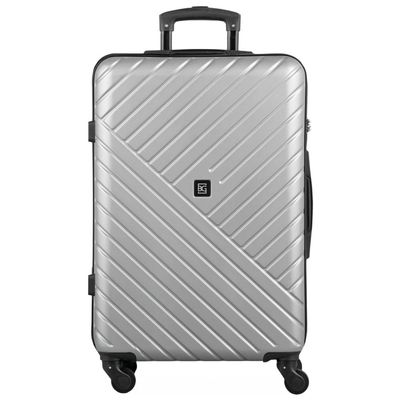 Mala Média 23 Kg ABS 4 Rodas 26" Detroit Prata M / Prata